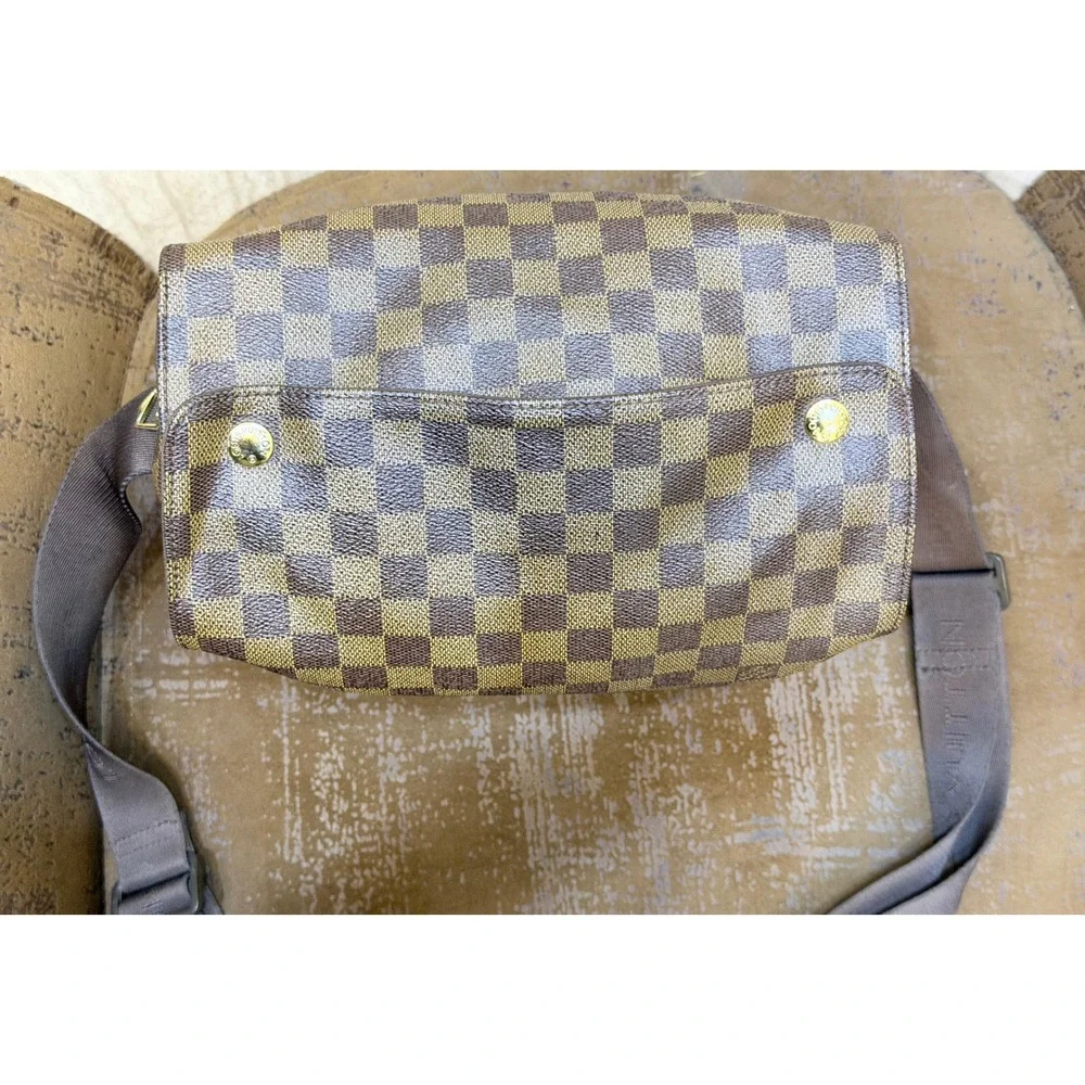 Louis Vuitton Naviglio Messenger Bag Damier Ebene Brown Canvas Crossbody SP0084